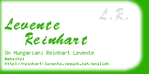 levente reinhart business card